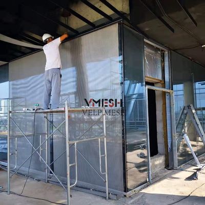 Konaklama ve Lüks Otel Lobileri İçin Kıvrımlı Dokuma Mimari Paslanmaz Çelik Hasır