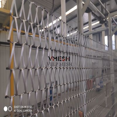 Mimari konveyör bant paslanmaz çelik 316 dokuma metal spiral dekoratif ağ