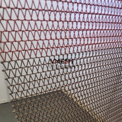 Mimari konveyör bant paslanmaz çelik 316 dokuma metal spiral dekoratif ağ