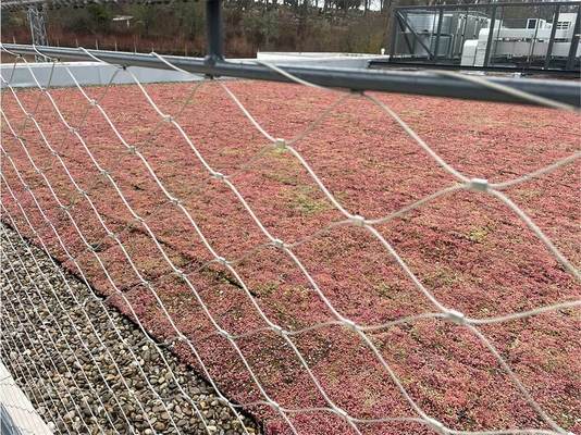 Bina Koruma için 60° Ağ Açılı ve Galvaniz Kaplamalı Parlatılmış Yumuşak Paslanmaz Çelik Halat Tel Örgü