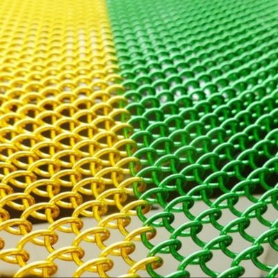 Ofis / Otel İçin Kullanılan İç Tasarım Mimari Dekoratif Zincir Bağlantı Perdesi Mesh