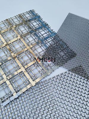 Paslanmaz Çelik Metal Mimarlık Kuper Altın Bronz İç tasarım Perde Dekoratif Dokunmuş Metal Mesh Perdeler