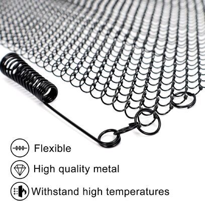 Dekoratif ve Güvenlik Şömine Ekranı için Güçlü Zincir Bağlantı Metal Hasır Bobin