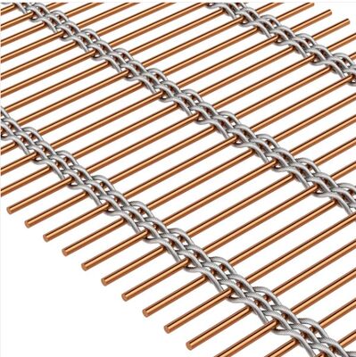 Mimarlık Dekoratif Paslanmaz Çelik Kablo Çubuğu İçerideki Perde Ağı için Dokuma Tel Ağı