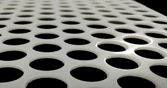 Gıda Endüstrisi için Beyaz PVC Perforated Mesh Panel 0.3-10mm