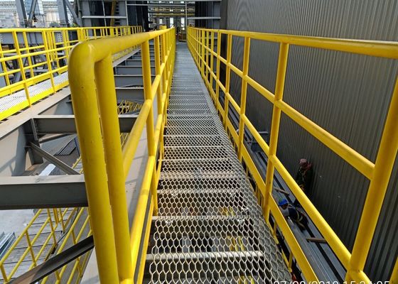 Yumuşak çelik ağır yüklü yükseltilmiş elmas genişletilmiş metal örgü