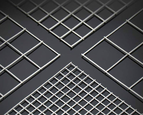 Dekoratif Çit için 25x25mm Galvanizli Kaynatılmış Tel Ağı Panelleri