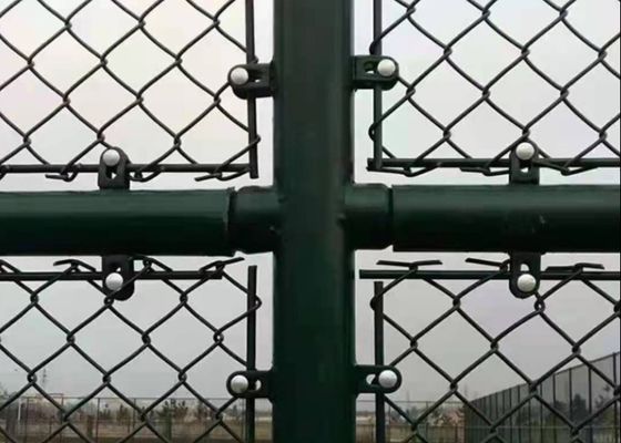 Sıcak Daldırma Galvanizli Yeşil Zincir Bağlantı Çit 1.5m 2.0m Yükseklik