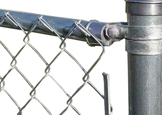 PVC Kaplı Zincir Bağlantı Çit 10 Ölçü Galvanizli Çelik Güvenlik Örgüsü