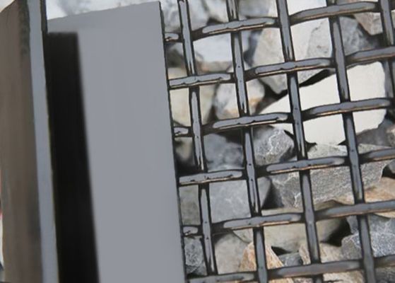65Mn Karbon Çelik Crimped Dikiş Tel Ağı Crusher Ekranları için
