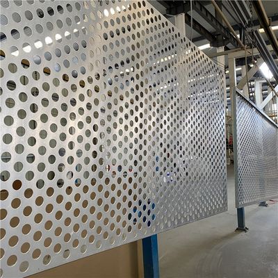 Galvanizli Karbon Çeliği Delikli Metal Levha 1000x2000mm Yuvarlak Delik