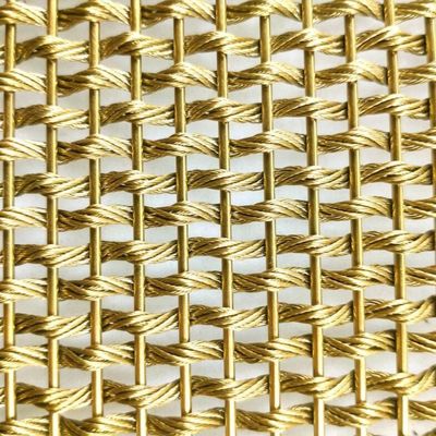 Mimari Mobilya Dolabı için dekoratif paslanmaz çelik Bronz metal Mesh