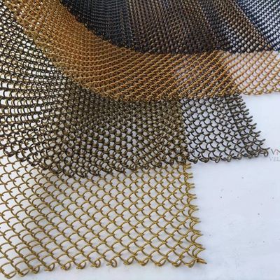 Renkli Paslanmaz Alüminyum Dekoratif Metal Zincir Ağı Perde