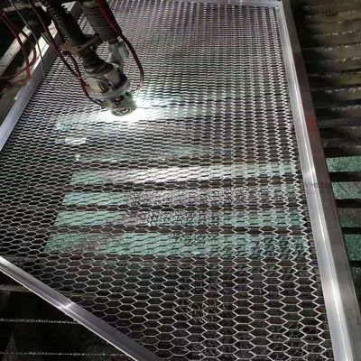 Kayma karşıtı yükseltilmiş genişletilmiş metal örgü ağır görev platform için altıgen