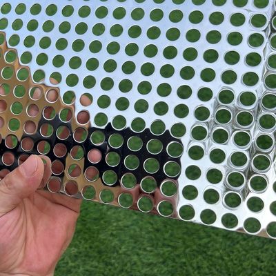 4 * 8ft paslanmaz çelik düz yuvarlak delikli desenli delikli levha