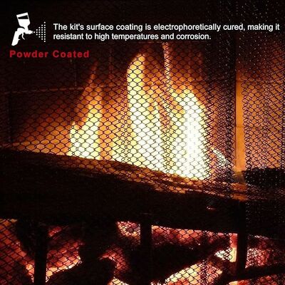 Ayarlanabilir Tek Panelli Gümüş Renkli Çelik Malzemeli Sağlam Şömine File Perde