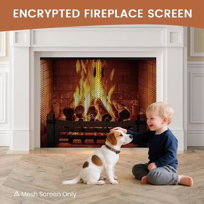 Kapalı Şömine Ekranı İçin Katlanır Çok Panelli Ayarlanabilir Metalik Kumaş Perdeler