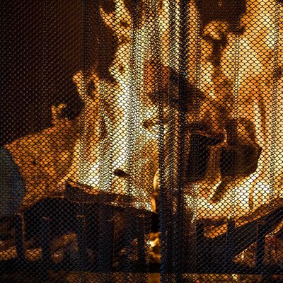 Dekoratif ve Güvenlik Şömine Ekranı için Güçlü Zincir Bağlantı Metal Hasır Bobin