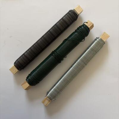 Çiçek Bağlama Teli DIY Çiçek Buketleri için Sarma Çiçekçi Teli Koyu Yeşil Siyah