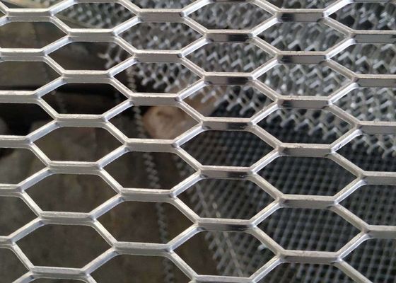 Araba Grille ISO9002 için Altıgen Delik Eloksal Petek Genişletilmiş Metal Mesh
