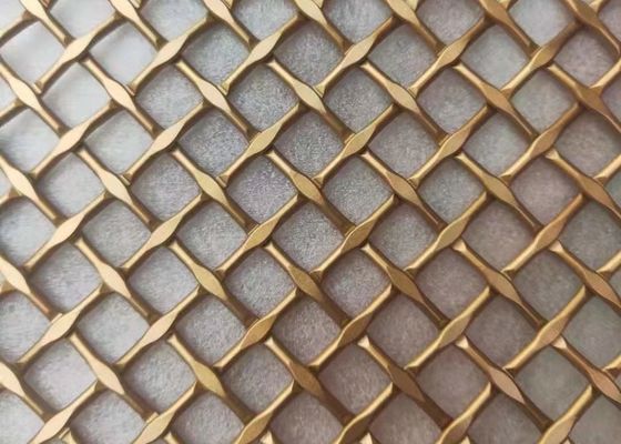 0.02-2.0mm Tel Kilit Kıvrımlı Mimari Metal Hasır Pirinç Bronz Velp