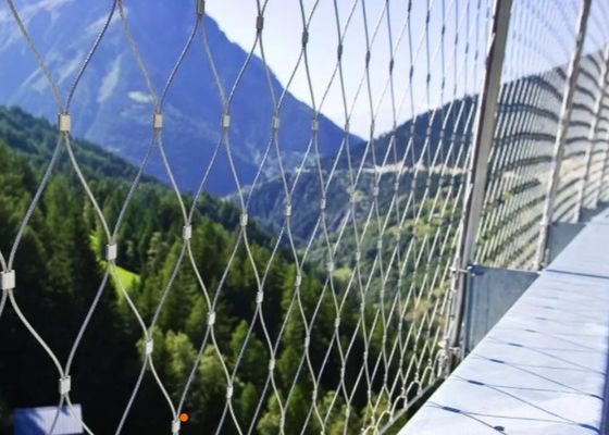 Güvenlik Balkonu Esnek Paslanmaz Çelik Halat Mesh 30m / Rulo Kendinden Kilitleme