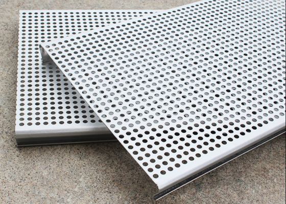 PVC Kaplı 3003H24 Alüminyum Delikli Metal Tavan Fayansları Asma
