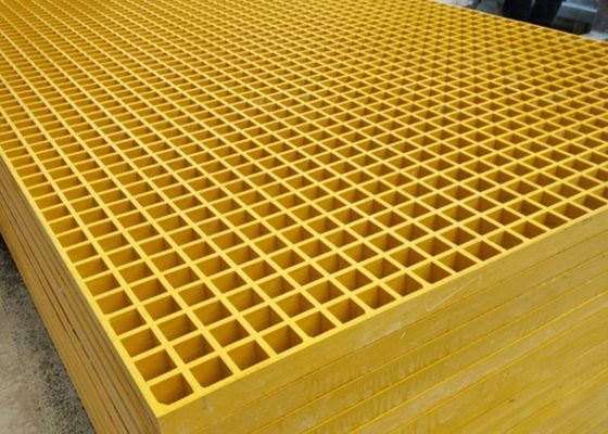 Sarı Yeşil Fiberglas Güneş Çatı Geçit Yolu 1220*3660mm 1220*2440mm FRP Zemin Izgaraları