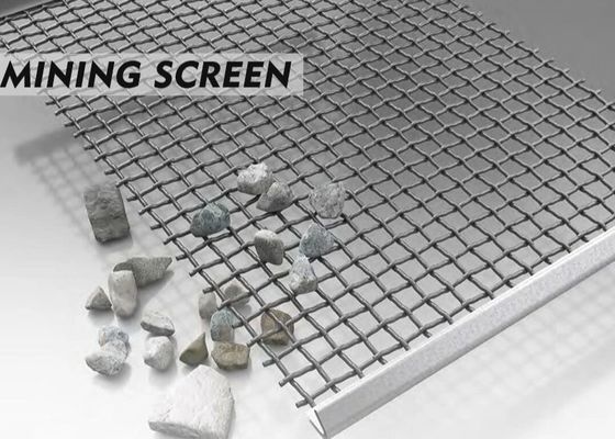 Madencilik Ocağı Taş Kırıcı Hasır 180 Derece Kanca ile 3mm * 3mm Delik