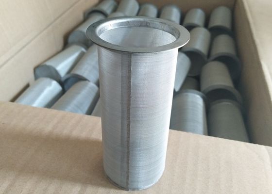Silindir Düz Dimi SS Filtre Mesh 5 Mikron Paslanmaz Çelik Hasır Filtre